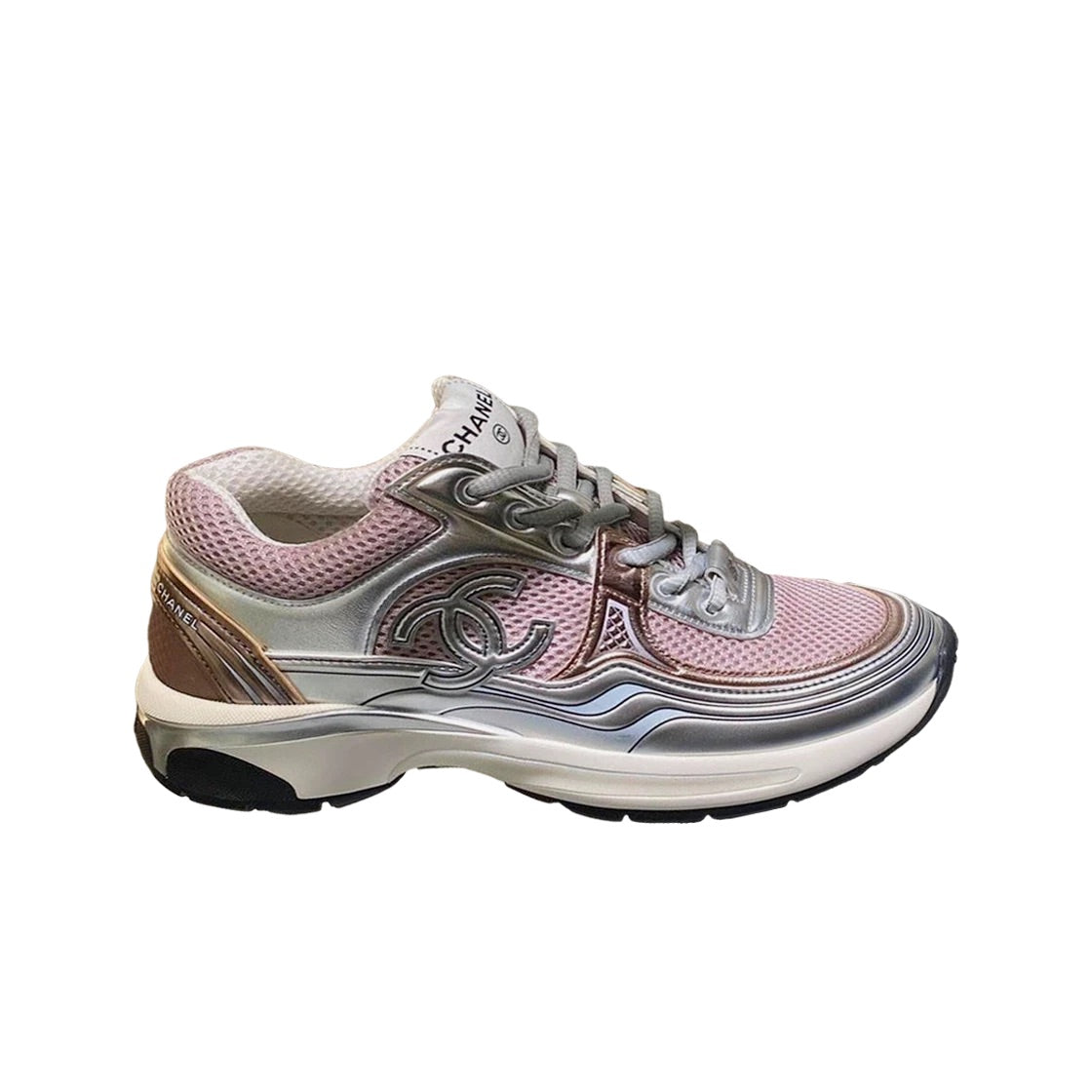 Chanel sneakers pink mattalic